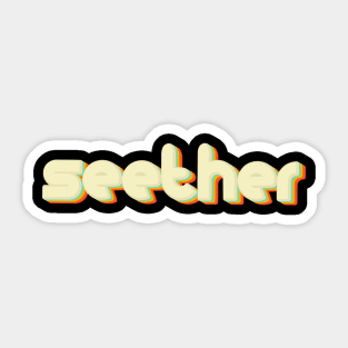 vintage color seether Sticker